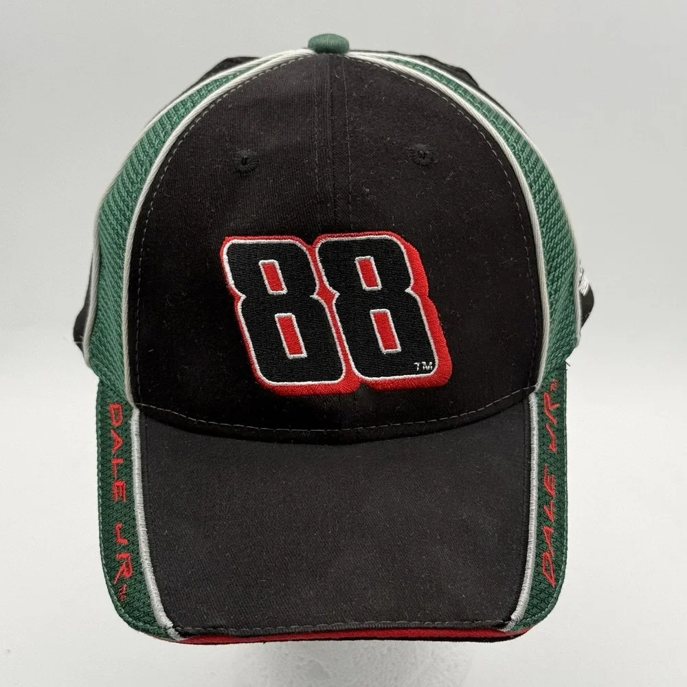 Dale Earnhardt Jr. #88 Amp Energy Green Black Baseball Hat Cap NASCAR‎ Strapback